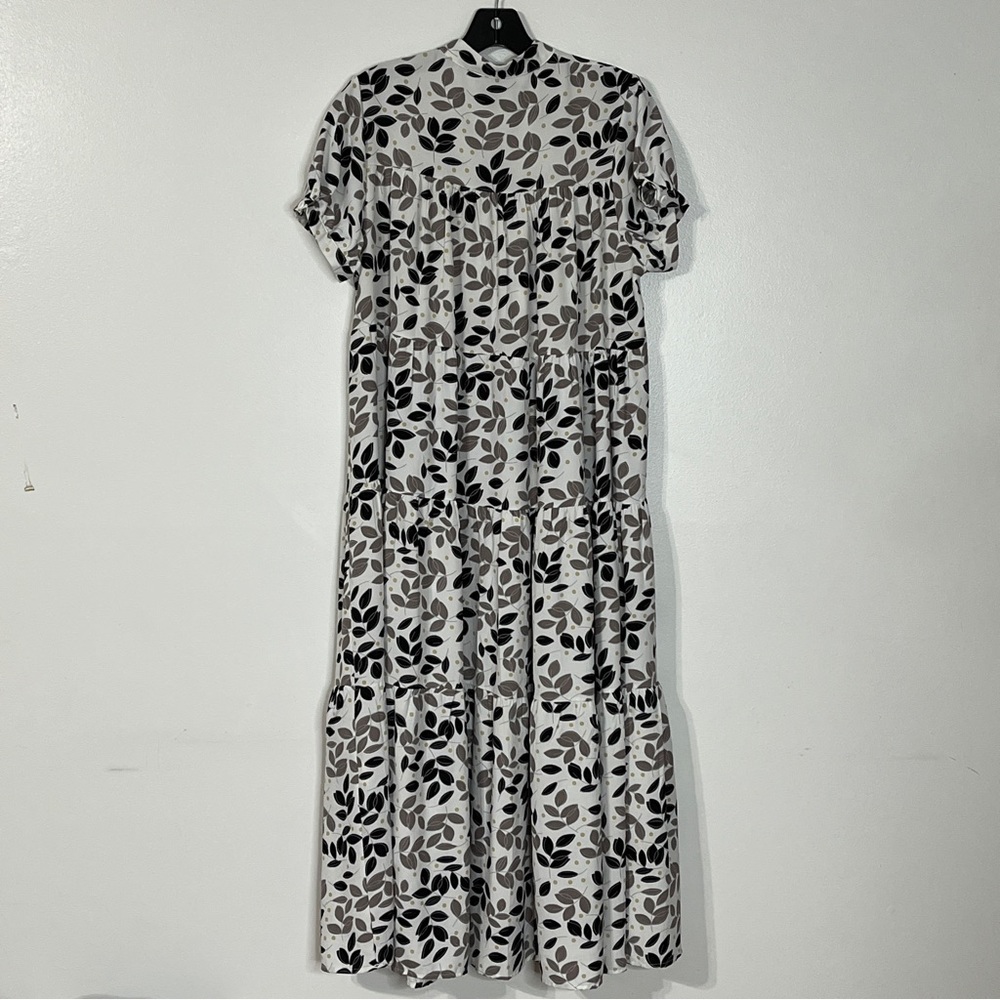 CQ Black White Tan Floral Tiered Maxi Dress - Picture 6 of 7